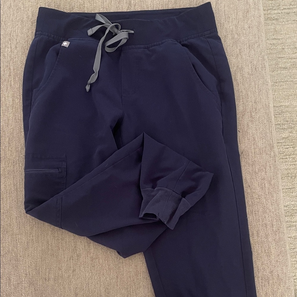 Figs Navy Blue Drawstring Scrub Joggers